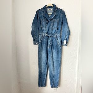 Free People Blue Denim Free Overalls size XS BRAND NEW